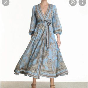Zimmernann Fiesta Long Wrap Dress